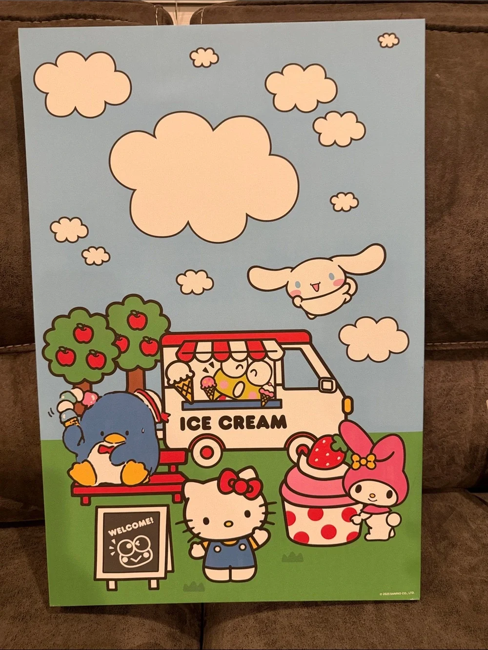 Sanrio Hello Kitty and Friends Ice Cream Truck Wall Art - Blue, Green, P
